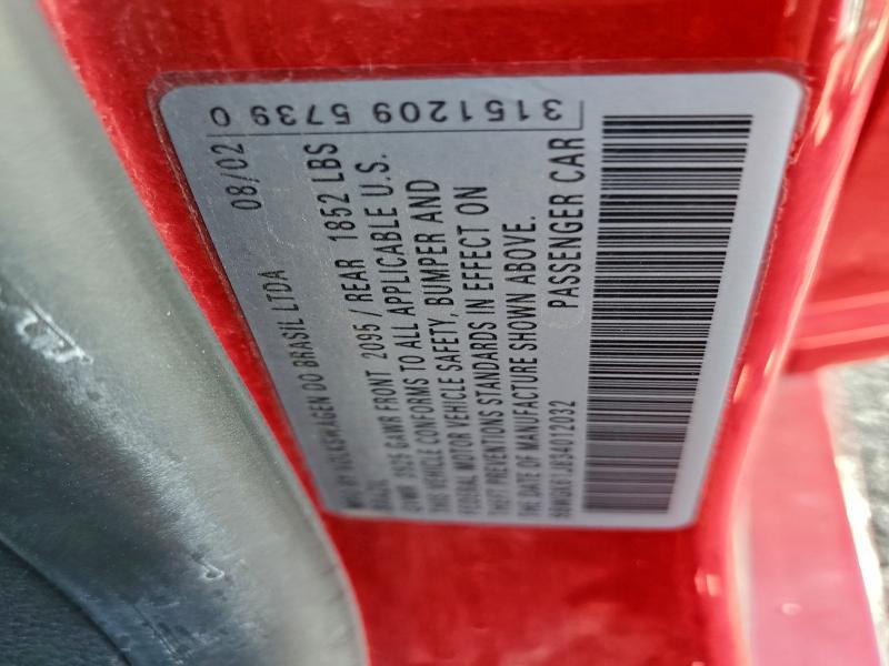 2003 VOLKSWAGEN GOLF GLS #3309488639