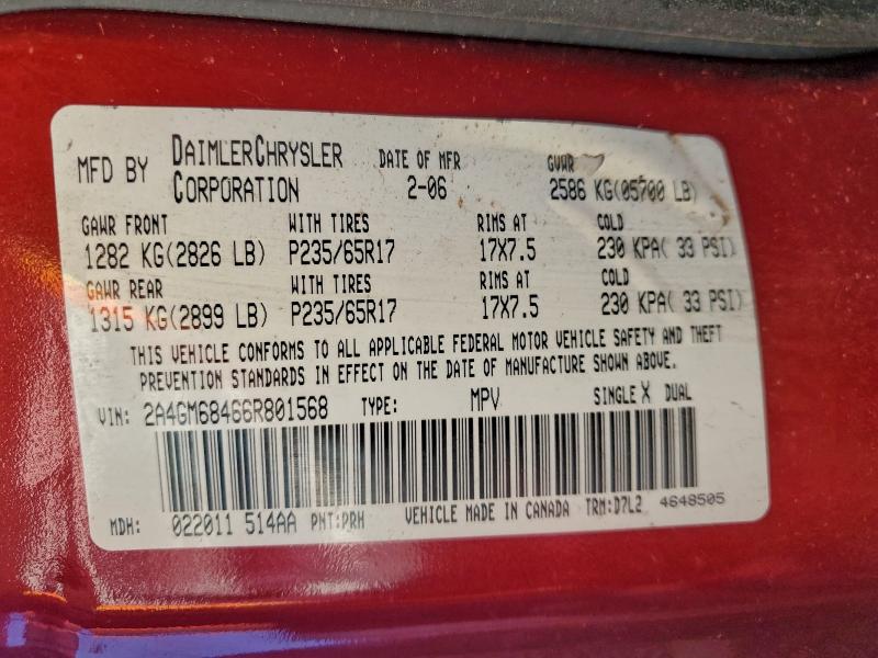 2006 CHRYSLER PACIFICA T #3309363967