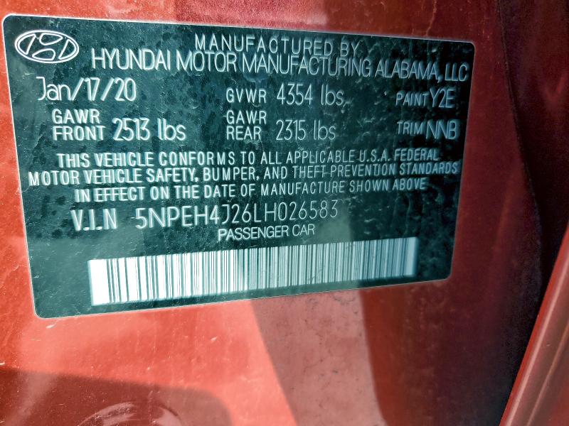 2020 HYUNDAI SONATA LIM #3303981703