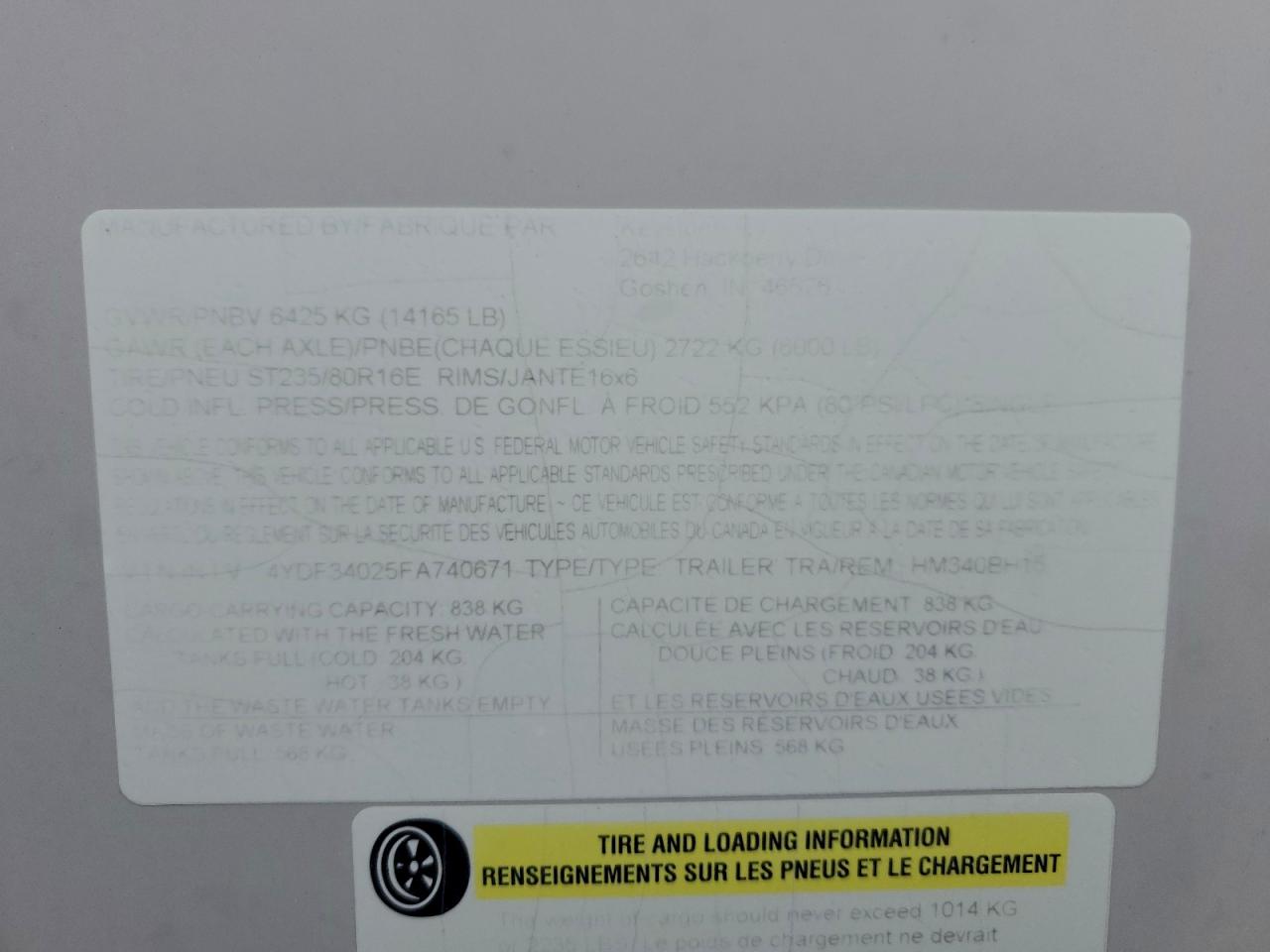 Lot #3309623053 2015 KEYSTONE MONTANA