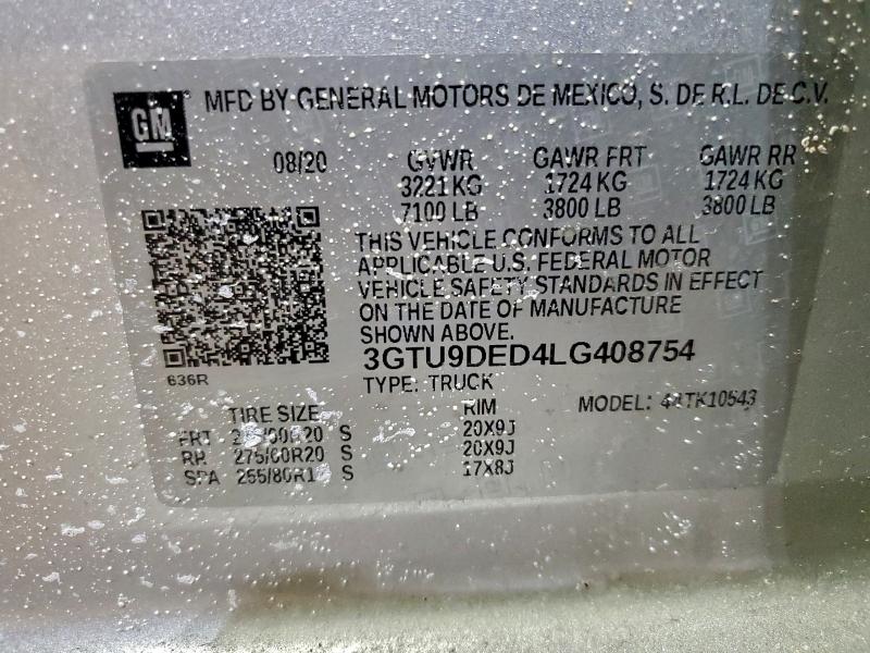 2020 GMC SIERRA K15 #3316771436