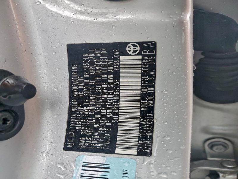 2017 TOYOTA COROLLA L #3310664758