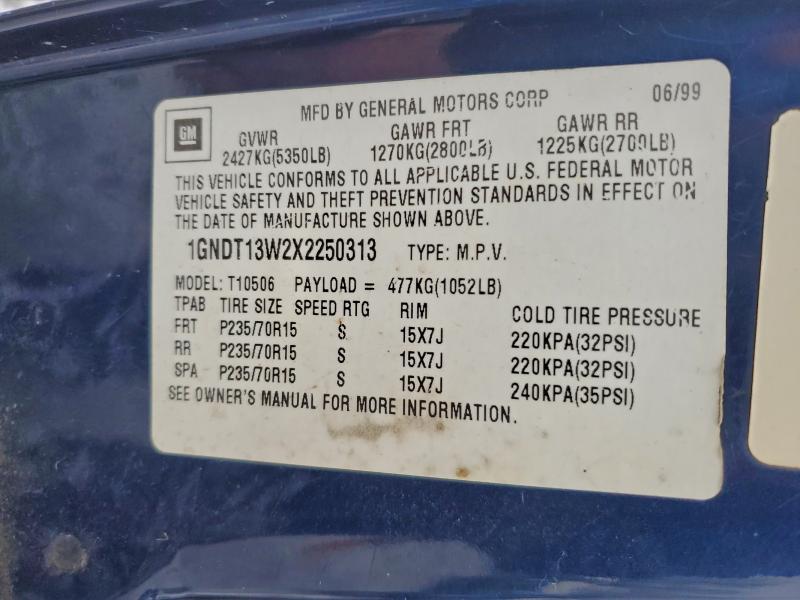 1999 CHEVROLET BLAZER #3310321965