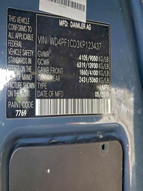 2019 MERCEDES-BENZ SPRINTER #3308218213