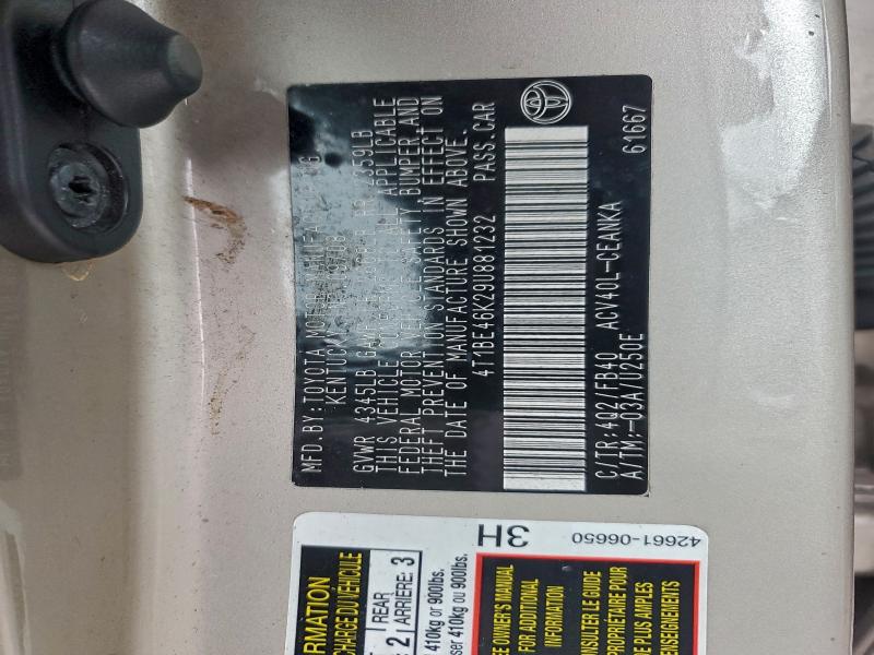 2009 TOYOTA CAMRY BASE #3315896186