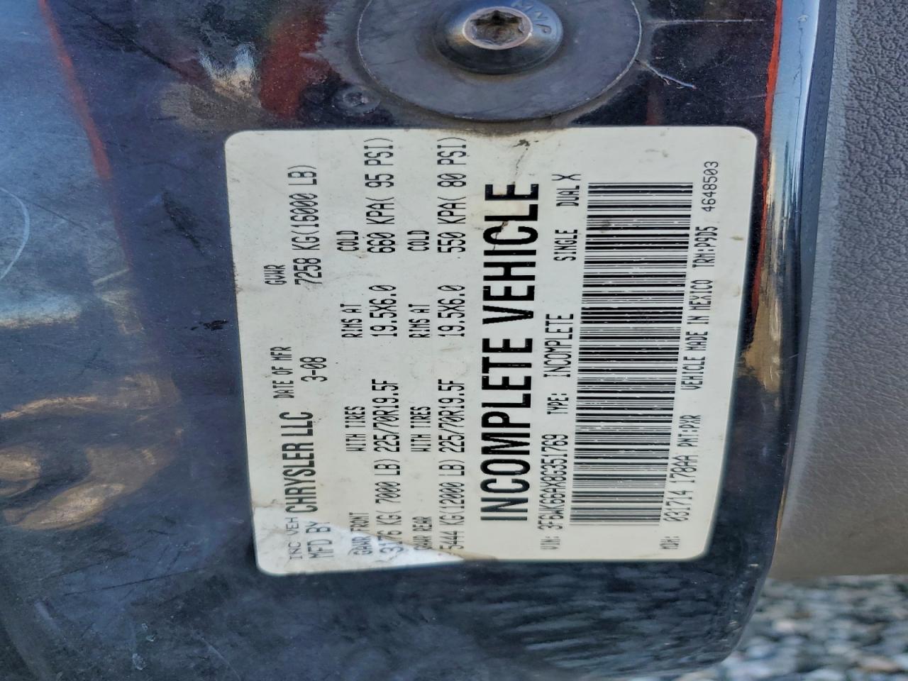 Lot #3305340309 2008 STERLING TRUCK BULLET