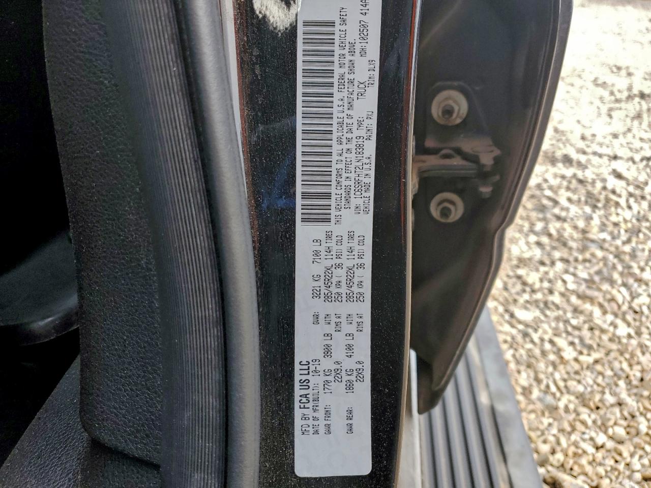 Lot #3317921914 2020 RAM 1500 LIMIT