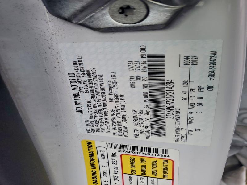 2020 FORD FUSION SE #3304550466