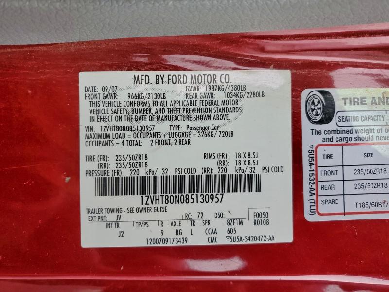 2008 FORD MUSTANG #3303708515