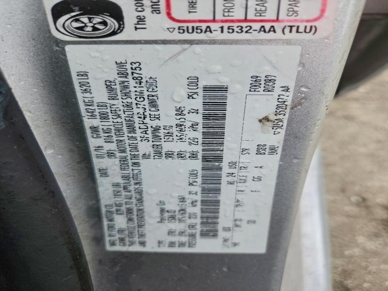 2016 FORD FIESTA S #3303931736