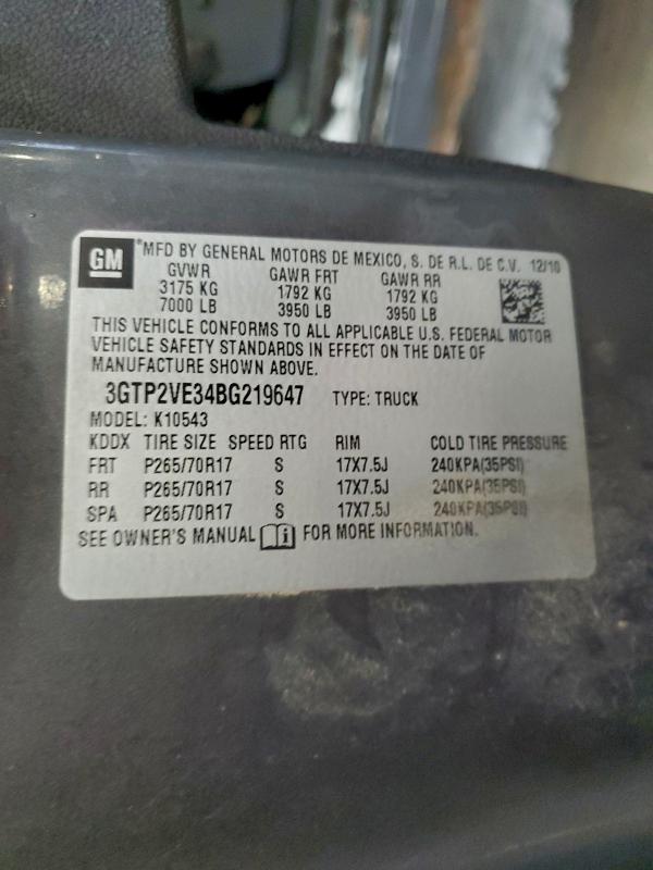 2011 GMC SIERRA K15 #3303746425