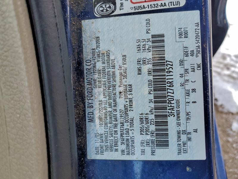 2006 FORD FUSION SE #3310549046