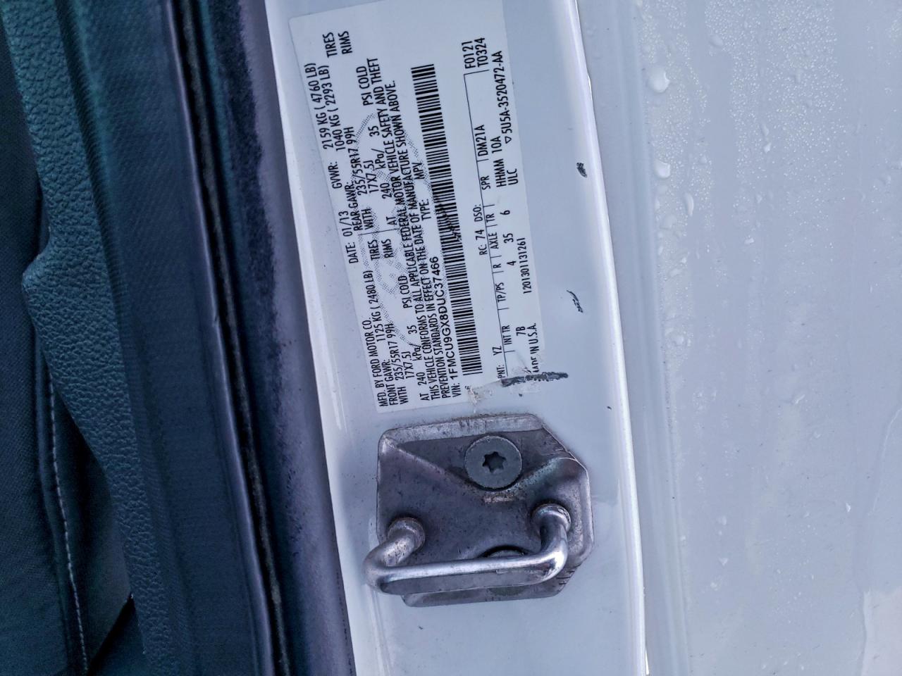 Lot #3302708079 2013 FORD ESCAPE SE