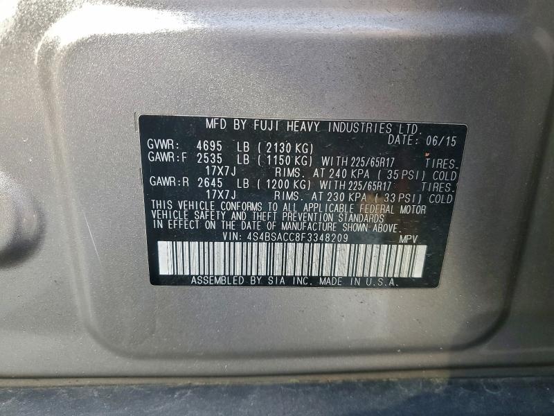 2015 SUBARU OUTBACK 2. #3303724496