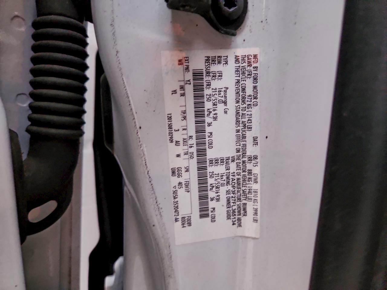 Lot #3304518451 2015 FORD FOCUS SE