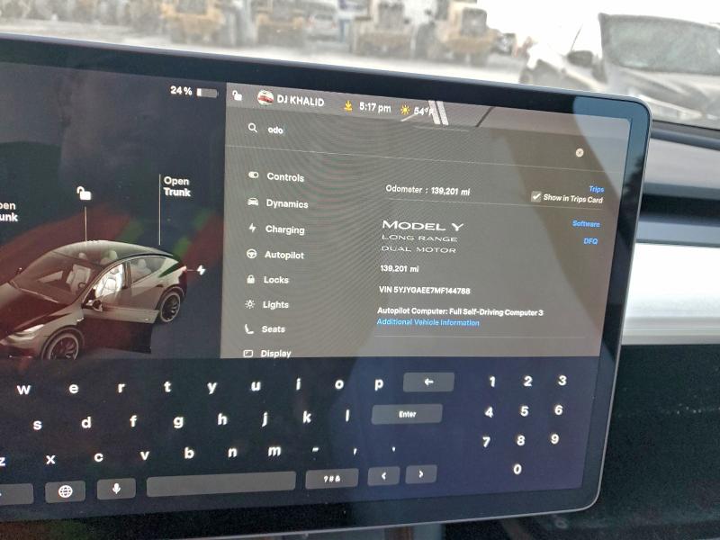 2021 TESLA MODEL Y #3315633773