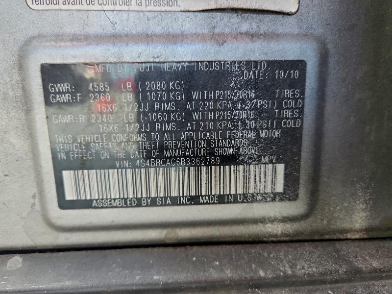 2011 SUBARU OUTBACK 2. #3301712362