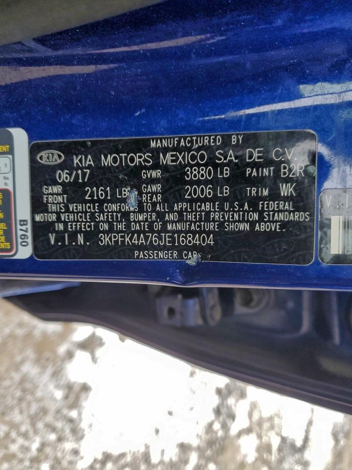 Lot #3316745413 2018 KIA FORTE LX