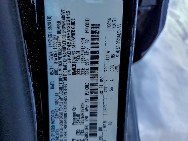 2015 FORD FIESTA SE #3313837577