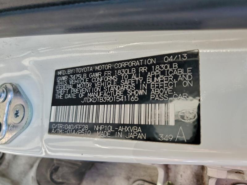 2013 TOYOTA PRIUS C #3309561554