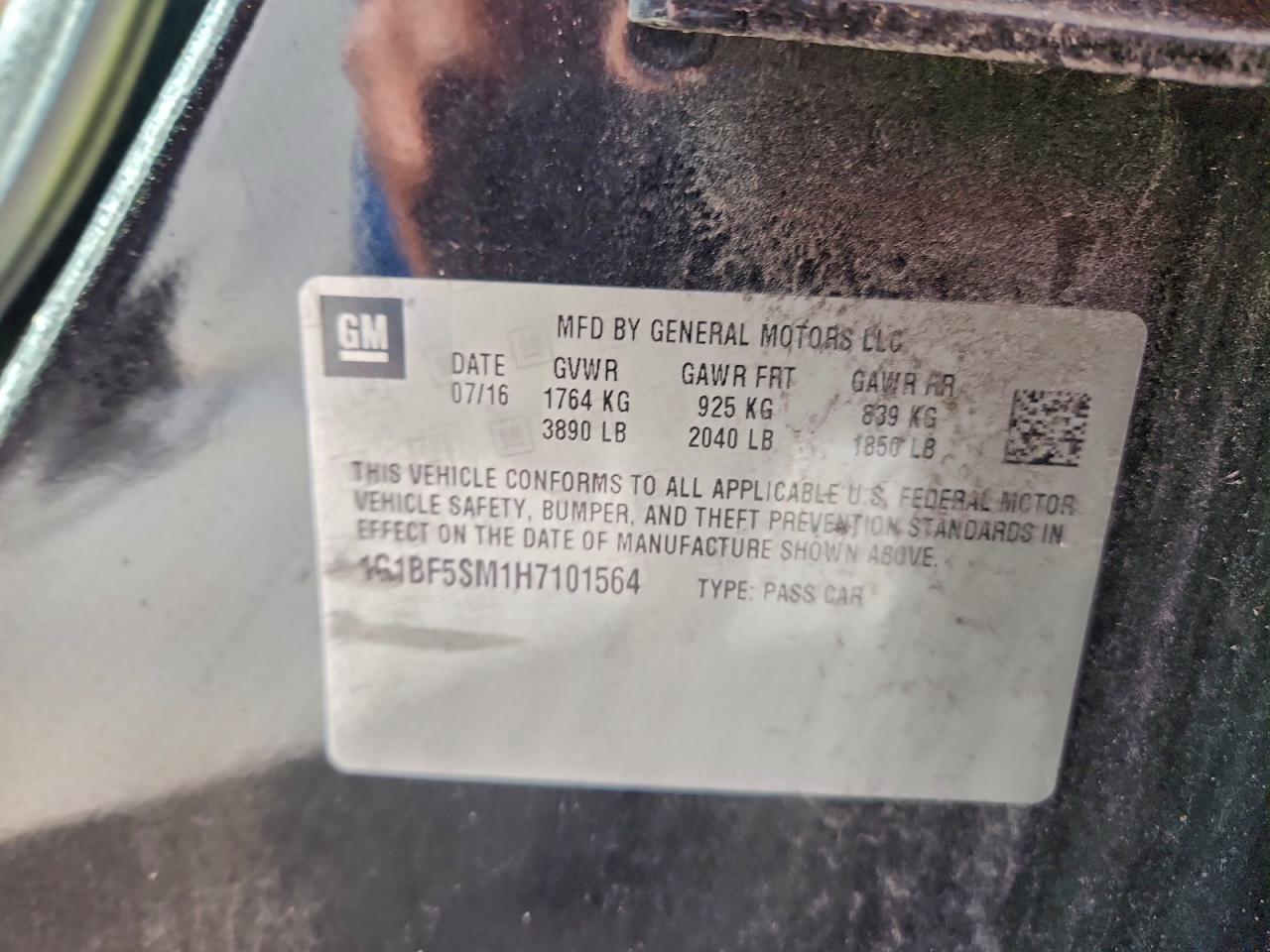 Lot #3317744067 2017 CHEVROLET CRUZE PREM