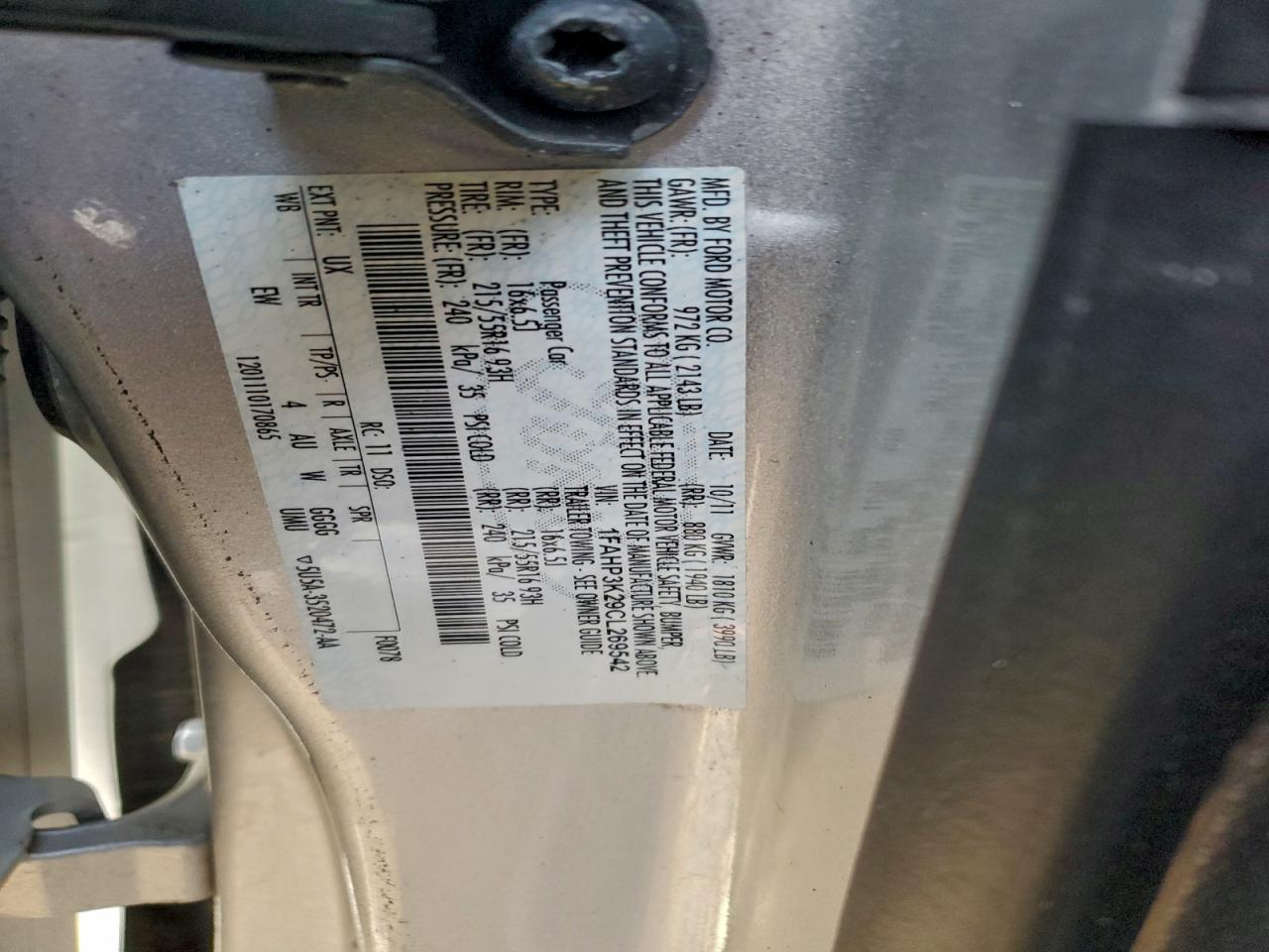 Lot #3304602509 2012 FORD FOCUS SE