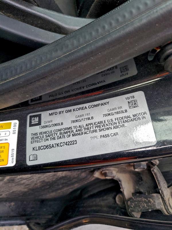 2019 CHEVROLET SPARK 1LT #3309505583