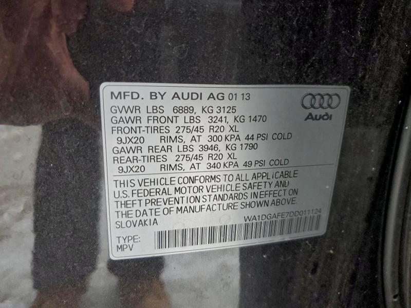 2013 AUDI Q7 PRESTIG #3301613628