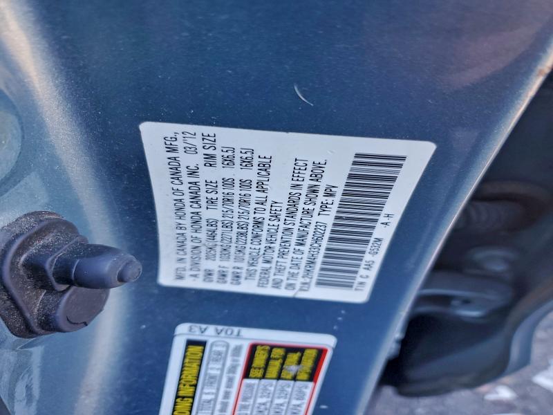 2012 HONDA CR-V LX #3305415303