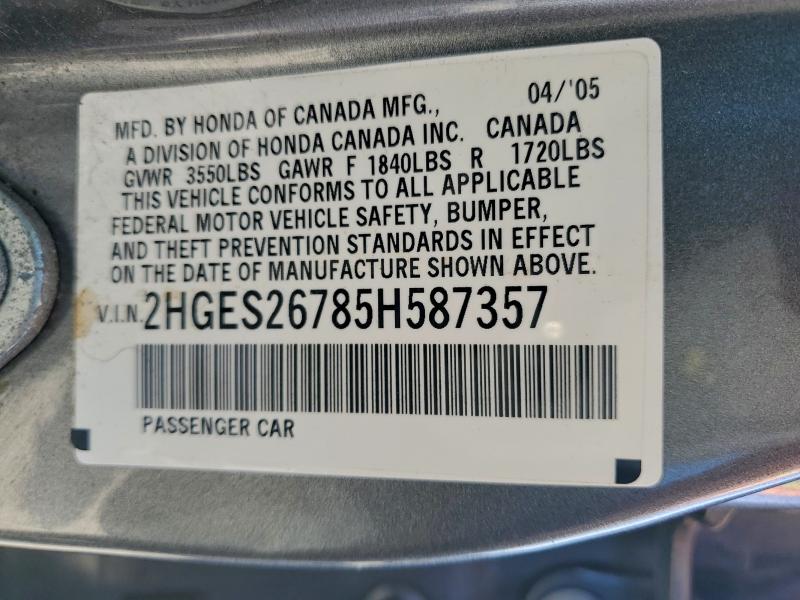 2005 HONDA CIVIC EX #3316816431