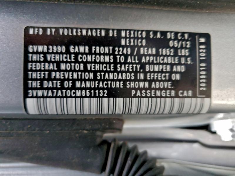 2012 VOLKSWAGEN BEETLE TUR #3305396305