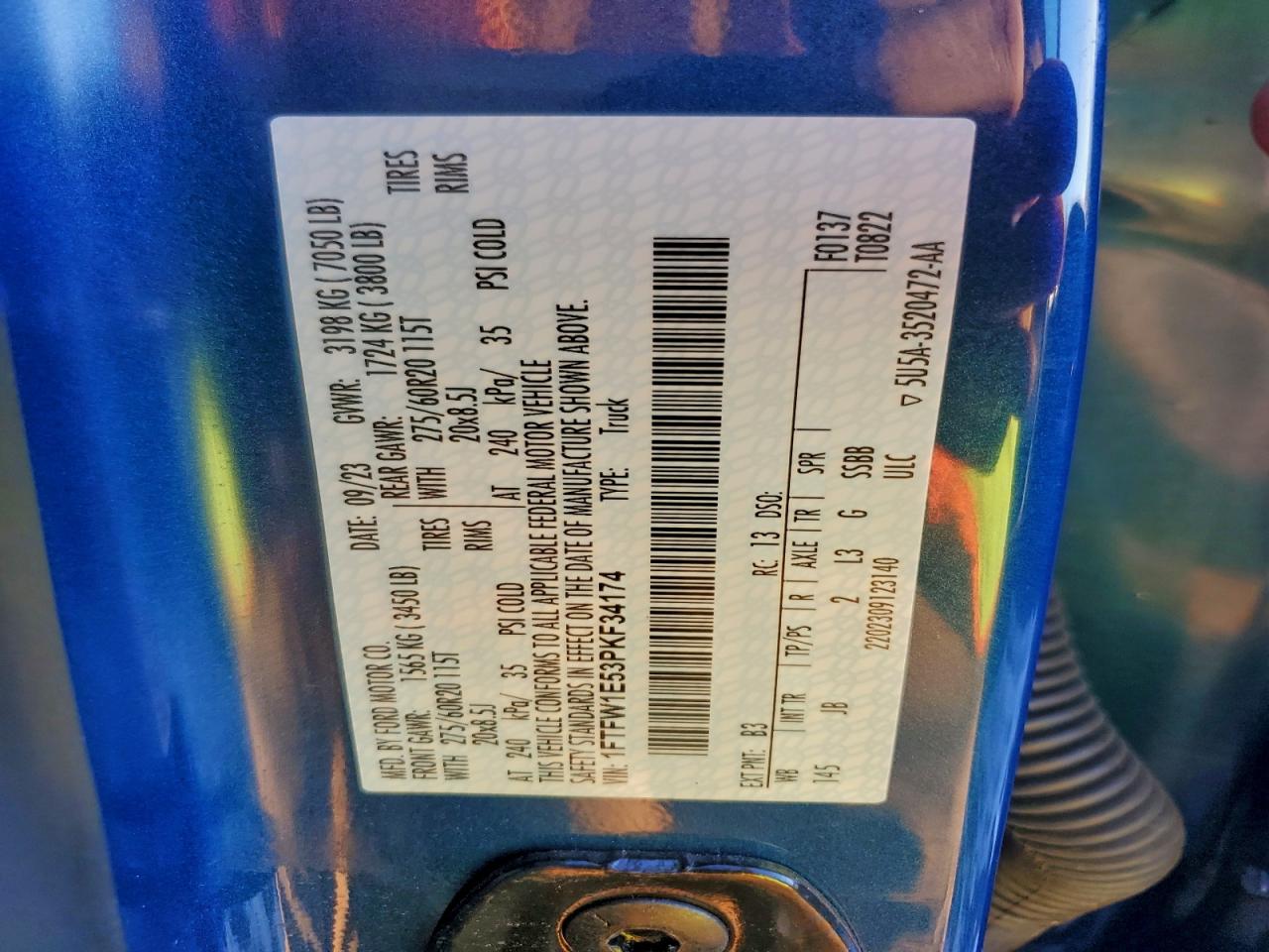 Lot #3316716458 2023 FORD F150 SUPER