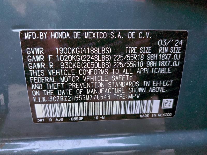 2024 HONDA HR-V SPORT #3304360585