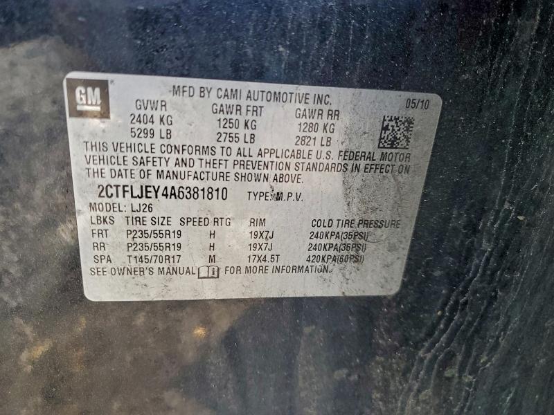 2010 GMC TERRAIN SL #3305302307