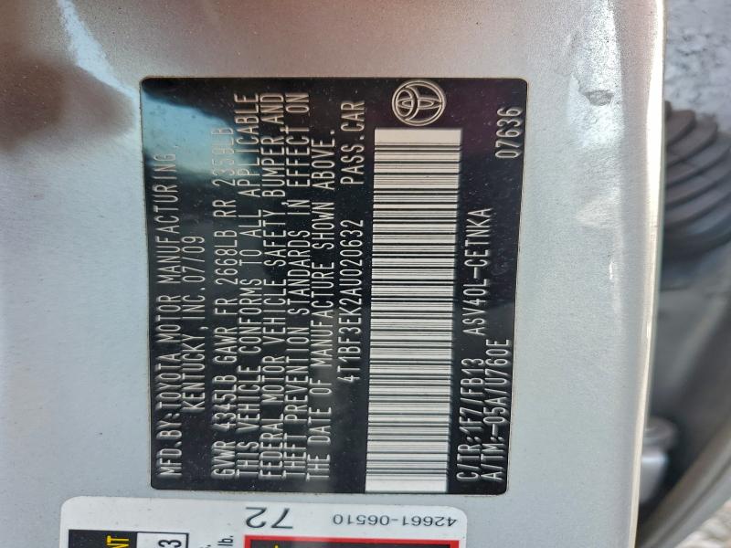 2010 TOYOTA CAMRY BASE #3304523463