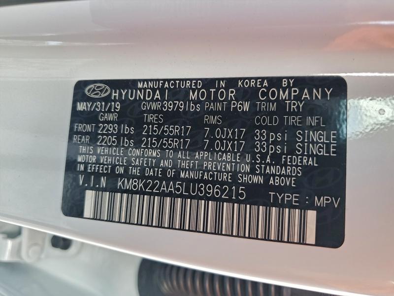 2020 HYUNDAI KONA SEL #3304001681