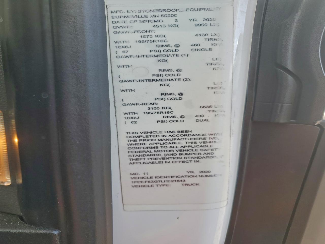 Lot #3302810906 2020 FORD TRANSIT T-