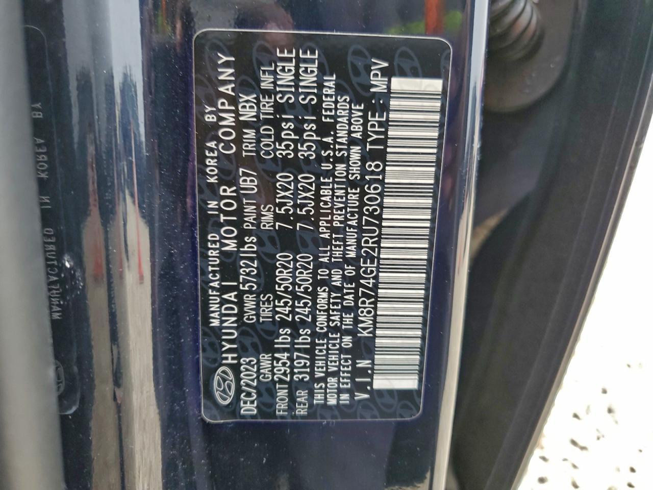 Lot #3317186156 2024 HYUNDAI PALISADE C