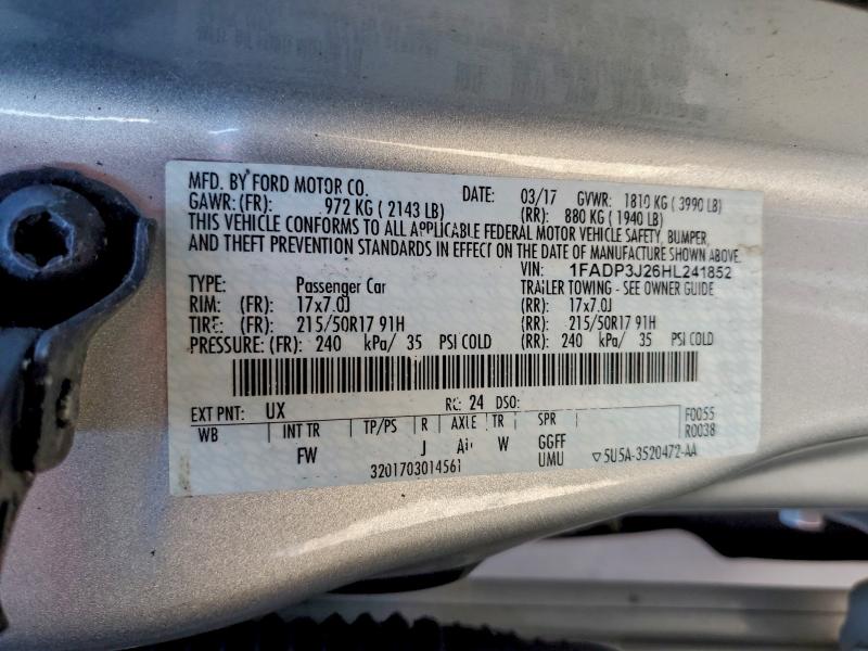 2017 FORD FOCUS TITA #3310547062