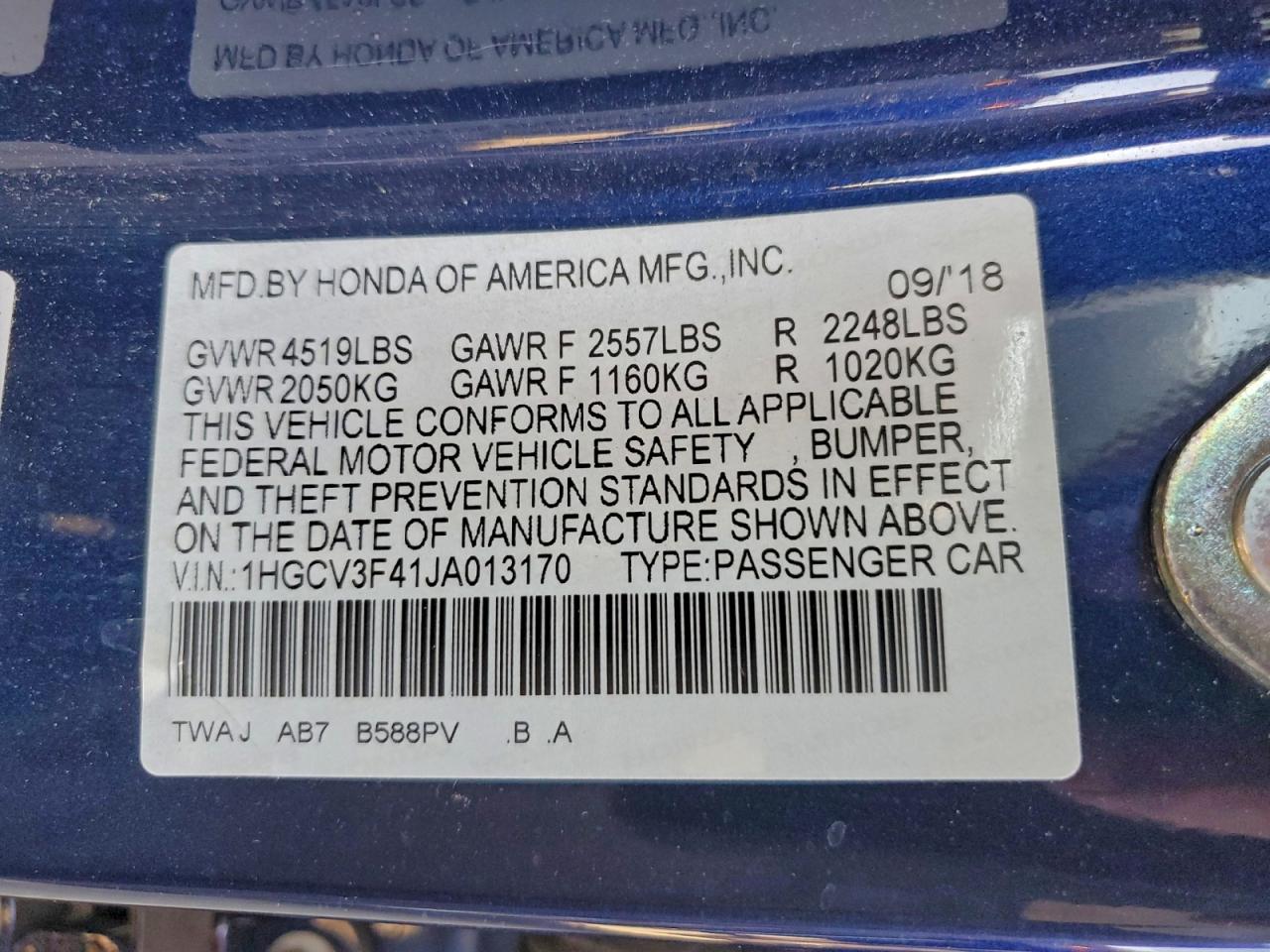 HONDA ACCORD HYBRID EX