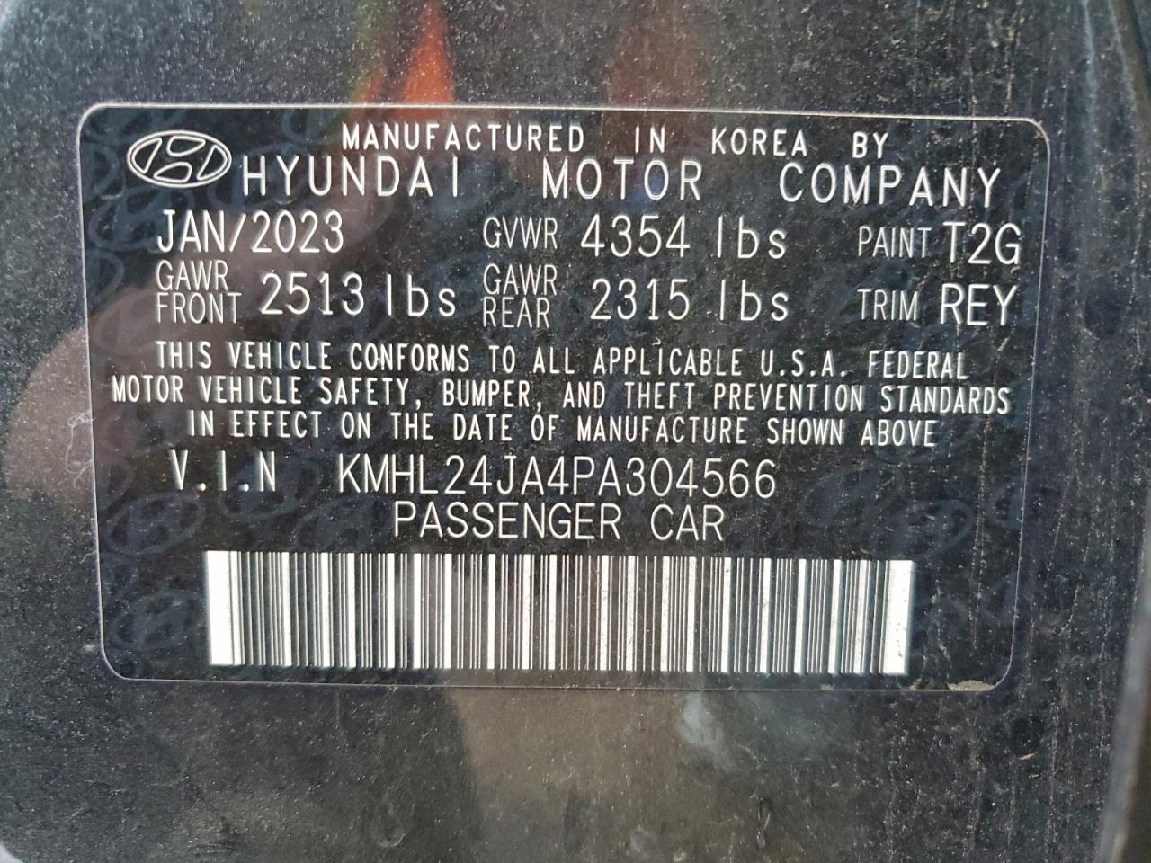 Lot #3315603775 2023 HYUNDAI SONATA SE