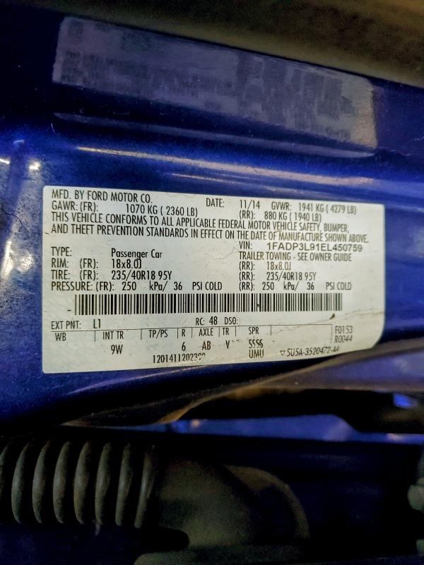 2014 FORD FOCUS ST #3305514079