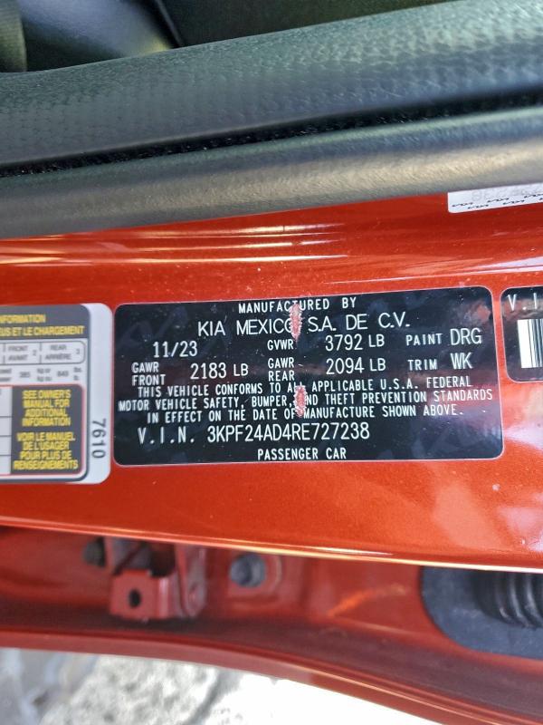 2024 KIA FORTE LX #3304634946