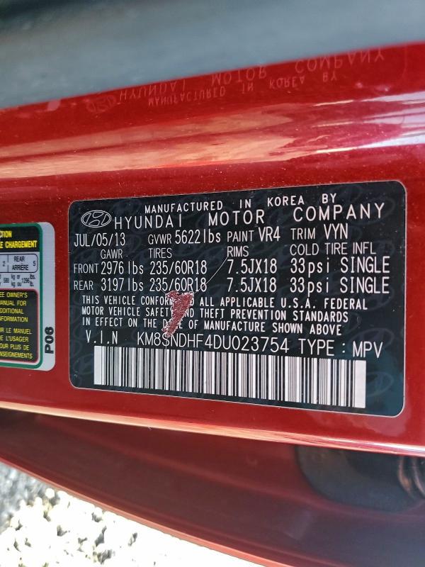 2013 HYUNDAI SANTA FE G #3303626929