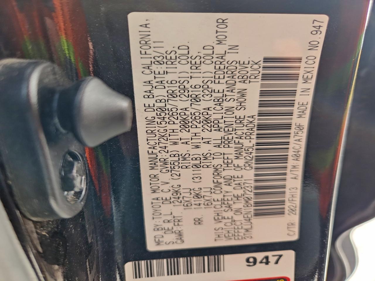 TOYOTA TACOMA DOUBLE CAB