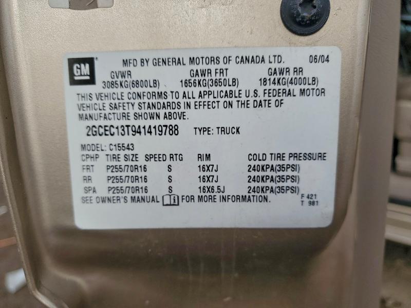 2004 CHEVROLET SILVERADO #3317992907