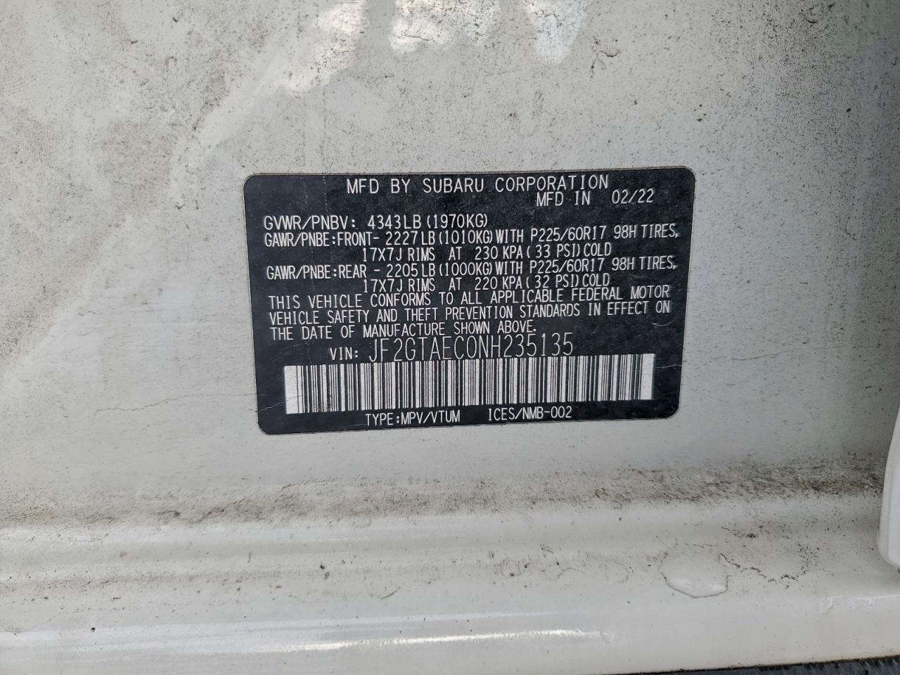 SUBARU CROSSTREK PREMIUM