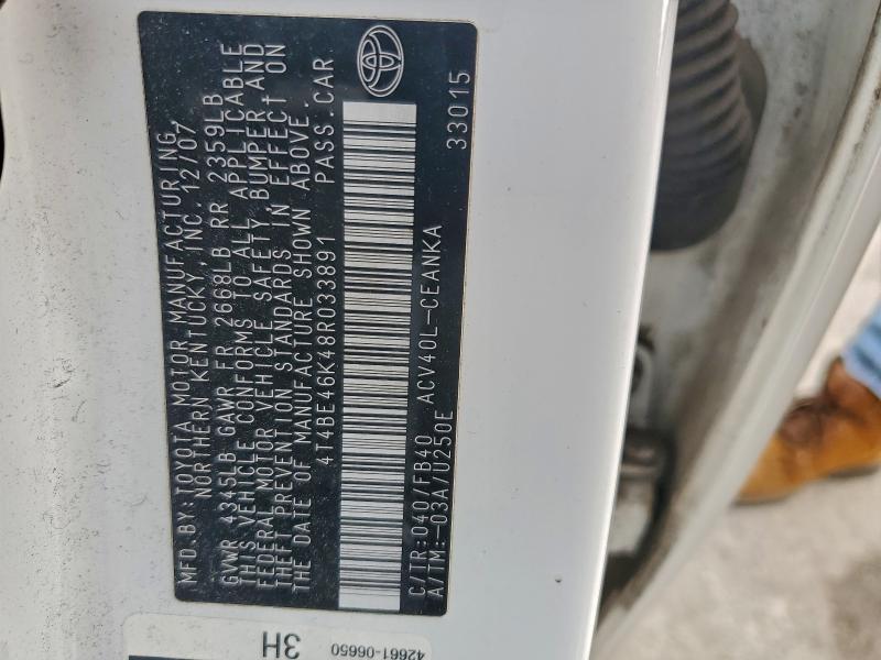 2008 TOYOTA CAMRY CE #3311618267