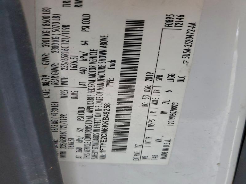 2019 FORD TRANSIT T- #3302738021