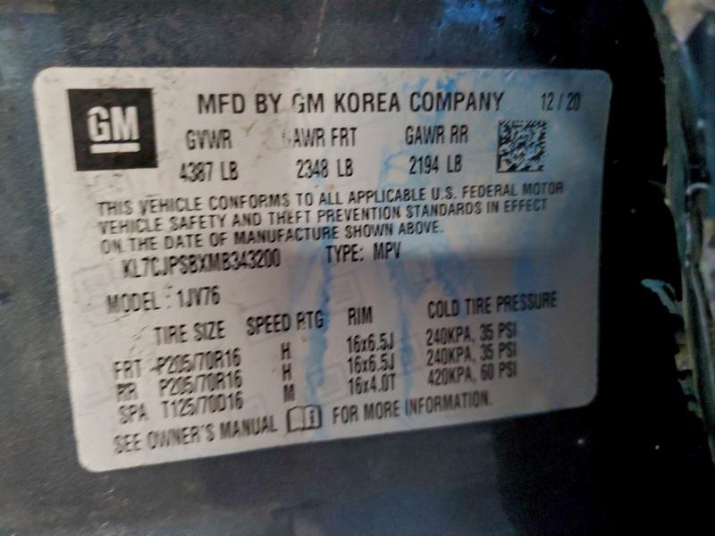 2021 CHEVROLET TRAX 1LT #3317824262